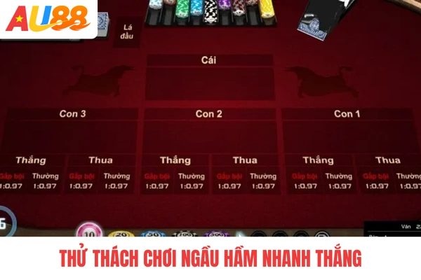 Thử thách chơi Ngầu hầm nhanh thắng